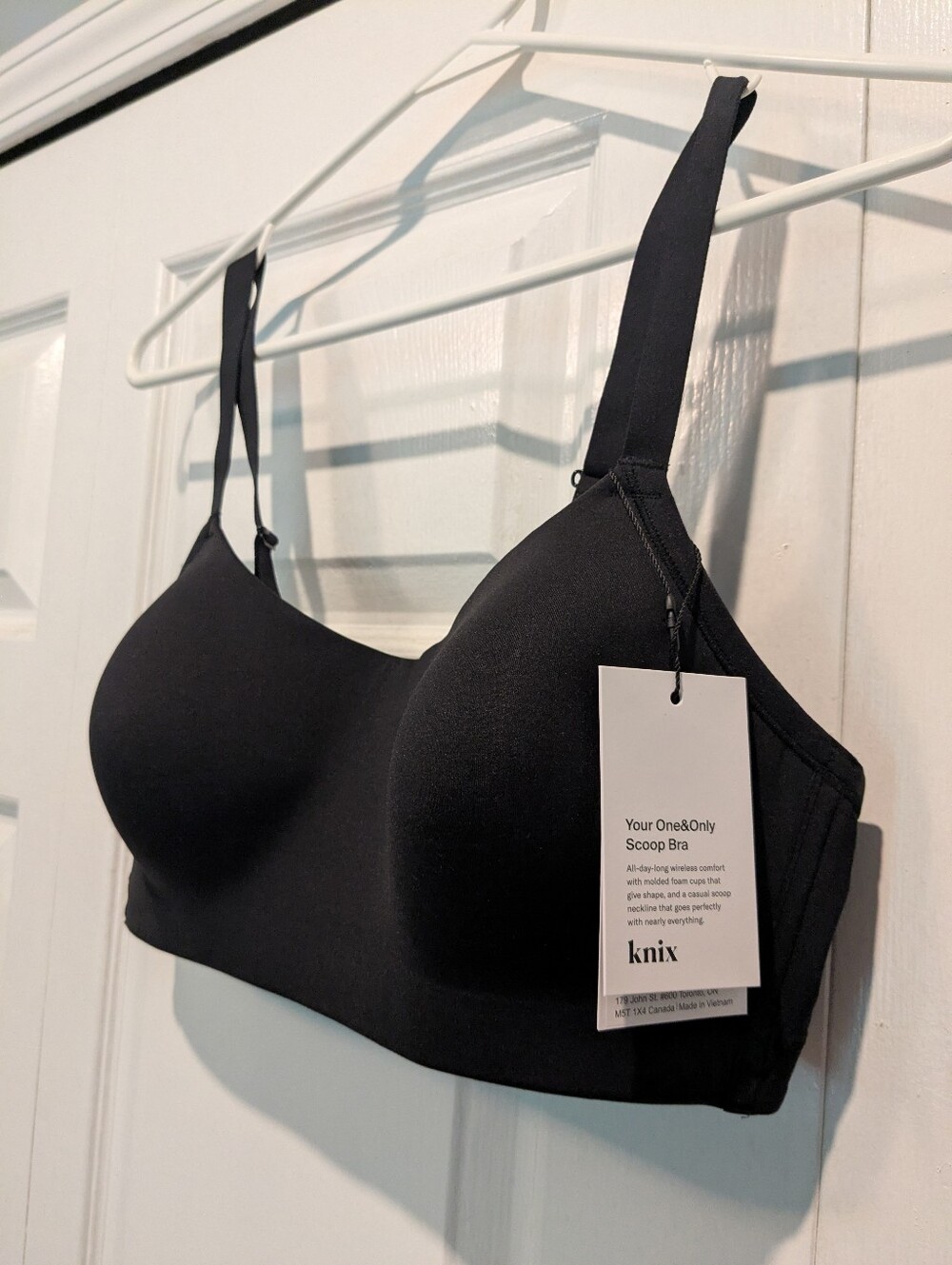 knix One&Only Scoop Bra in Black — Wireless Molded Cup